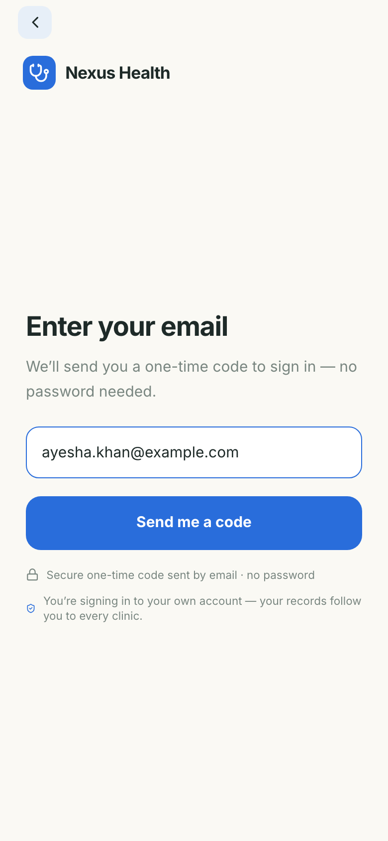 You need an email address